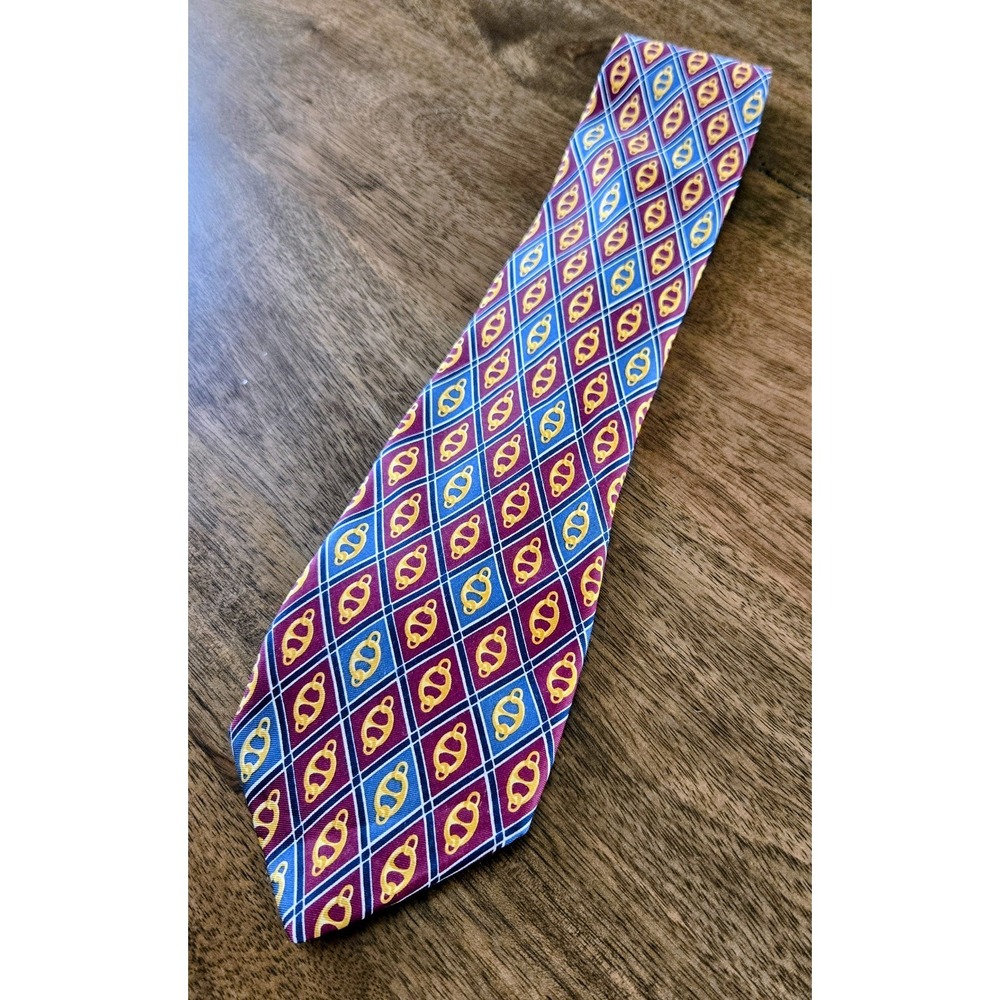 Vintage Paolo Gucci 100% Silk Necktie - 60" Long Multicolor Rigging Pattern